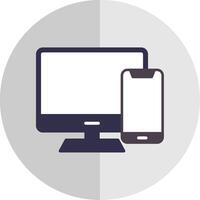 Responsive Devices Flat Scale Icon Design vector