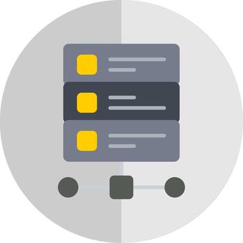 Database Flat Scale Icon Design vector