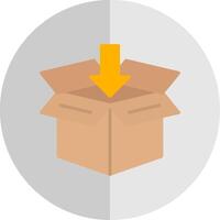 Open Box Flat Scale Icon Design vector