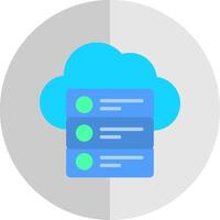 Cloud Data Flat Scale Icon Design vector