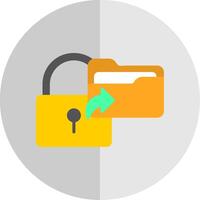 Secure Data Flat Scale Icon Design vector