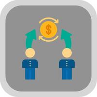 Synergy Flat round corner Icon Design vector
