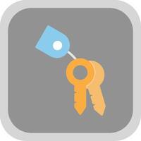 Keys Flat round corner Icon Design vector