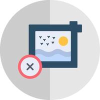 Delete Flat Scale Icon Design vector