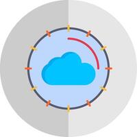 nube informática plano escala icono diseño vector
