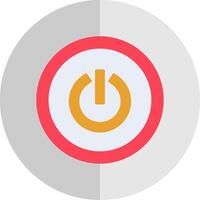 Power Button Flat Scale Icon Design vector