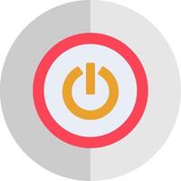 Power Button Flat Scale Icon Design vector