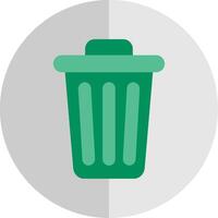 Dustbin Flat Scale Icon Design vector