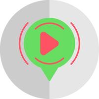 Play Button Flat Scale Icon Design vector