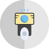 Camera Flash Flat Scale Icon Design vector