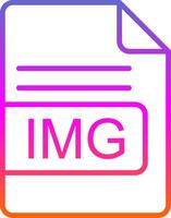 IMG File Format Line Gradient Icon Design vector