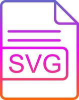 SVG File Format Line Gradient Icon Design vector