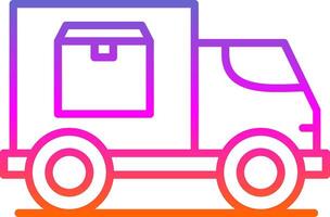 Delivery Truck Line Gradient Icon Design vector