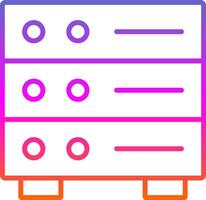 Database Center Line Gradient Icon Design vector