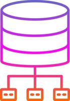 Database Architecture Line Gradient Icon Design vector