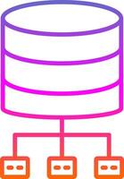 Database Architecture Line Gradient Icon Design vector