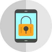 Mobile Security Flat Scale Icon Design vector