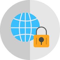 Internet Security Flat Scale Icon Design vector