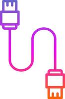 Database Cable Line Gradient Icon Design vector