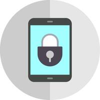 Mobile Security Flat Scale Icon Design vector