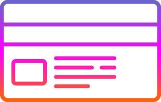 Credit Card Line Gradient Icon Design vector
