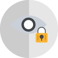 Retinal Scan Flat Scale Icon Design vector