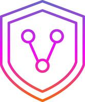 Connect Security Line Gradient Icon Design vector