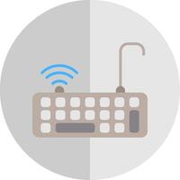 teclado plano escala icono diseño vector