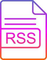 RSS File Format Line Gradient Icon Design vector