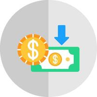 Dollar Flat Scale Icon Design vector