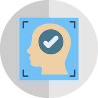 Face Recognition Flat Scale Icon Design vector