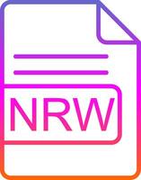 NRW File Format Line Gradient Icon Design vector