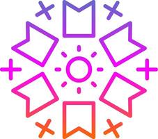 Firework Line Gradient Icon Design vector