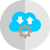 Cloud Flat Scale Icon Design vector