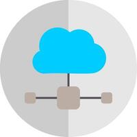 nube plano escala icono diseño vector