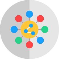 Share Flat Scale Icon Design vector