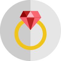 Diamond Ring Flat Scale Icon Design vector