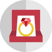 Diamond Ring Flat Scale Icon Design vector