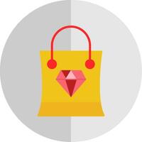 Shopping Bag Flat Scale Icon Design vector