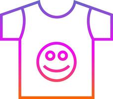 T Shirt Line Gradient Icon Design vector