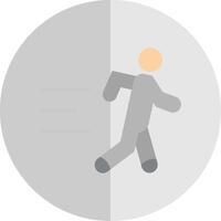 Jogging Flat Scale Icon Design vector