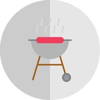 BBQ Grill Flat Scale Icon Design vector