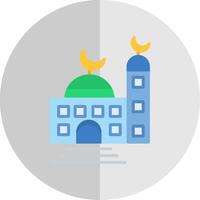 Mosque Flat Scale Icon Design vector