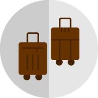 maletas plano escala icono diseño vector