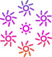 Firework Line Gradient Icon Design vector