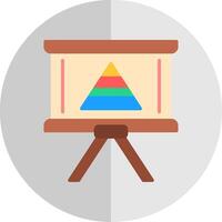 Pyramid Chart Flat Scale Icon Design vector