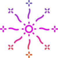 Firework Line Gradient Icon Design vector