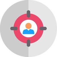 Target Audience Flat Scale Icon Design vector