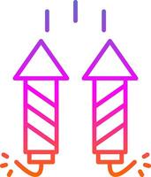 Firework Line Gradient Icon Design vector
