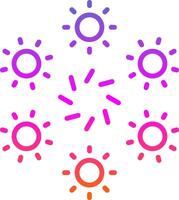 Firework Line Gradient Icon Design vector